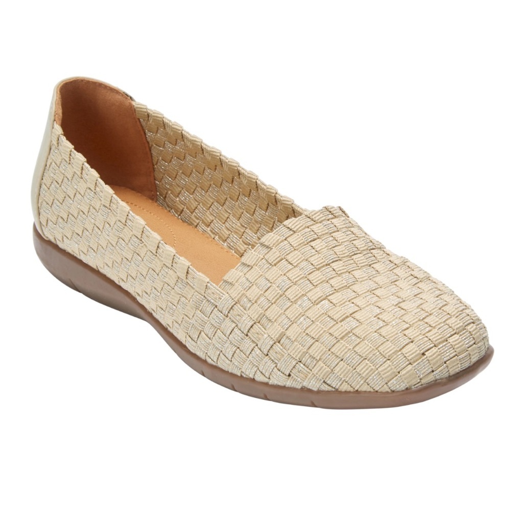 Comfortview The Bethany Slip On Flat - Khaki Metallic